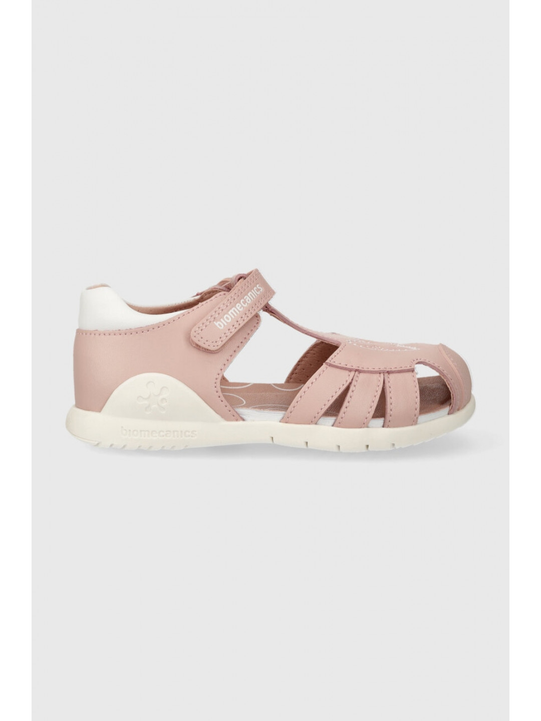 Dětské kožené sandály Biomecanics růžová barva